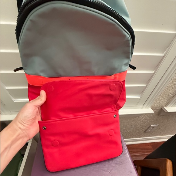 Kate Spade Vibrant Red and Gray Backpack - Picture 12 of 13